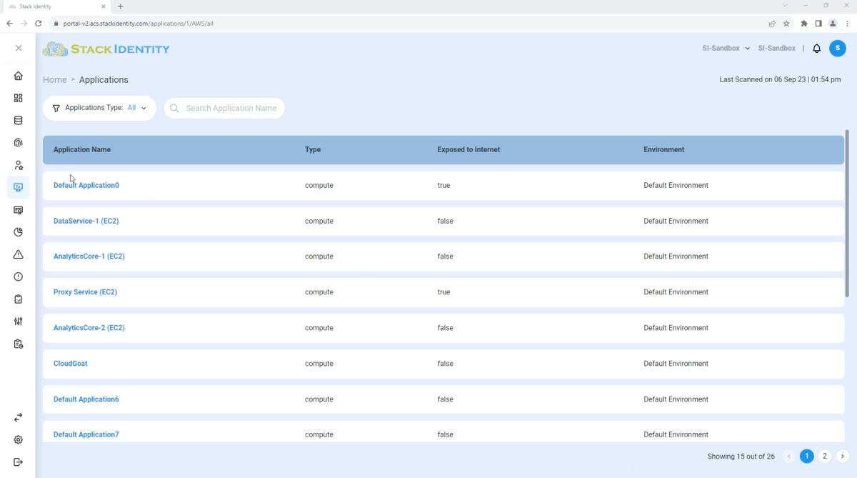 Stack Identity Demo – Revealing Applications and Associated Identities and Permissions